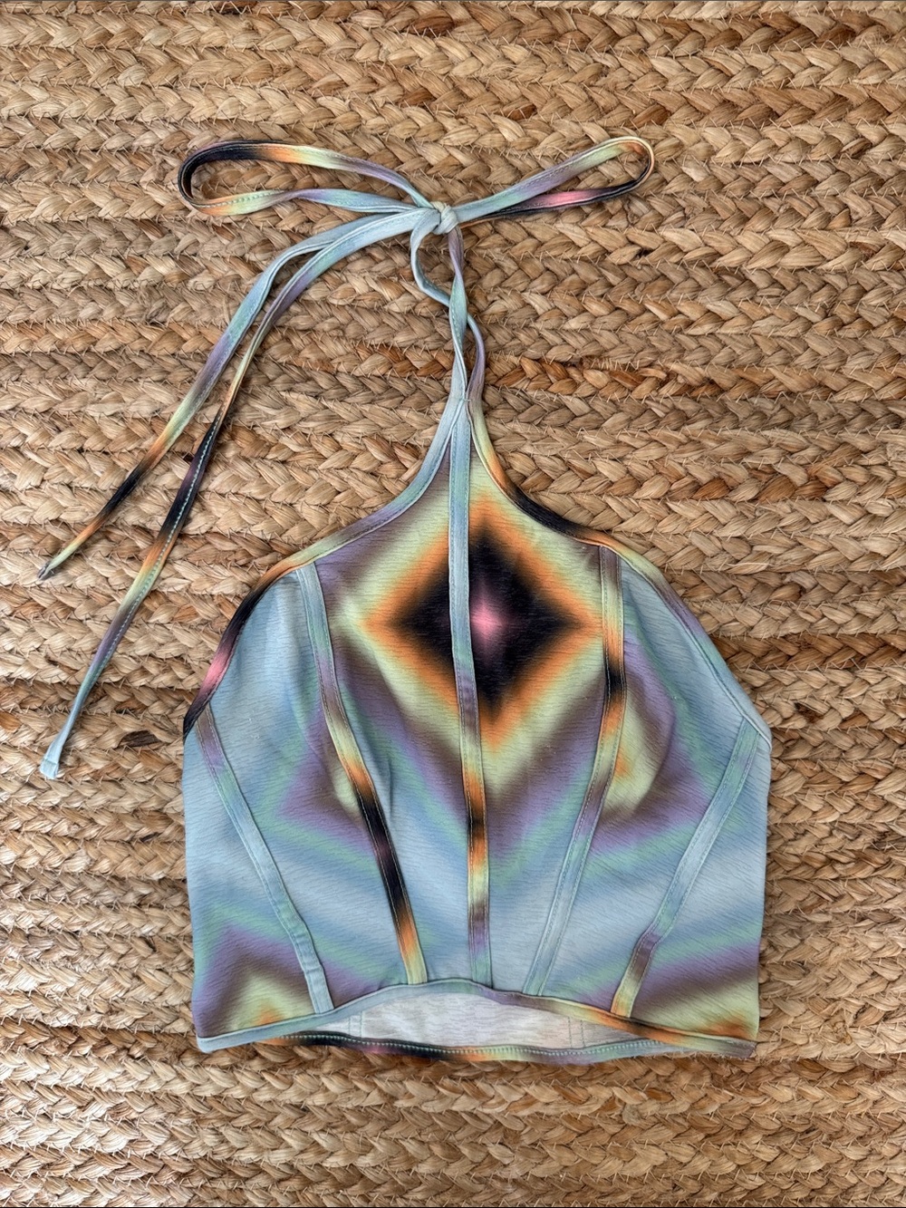 Urban Outfitters Iridescent Pastel Halter Top — Multicolor